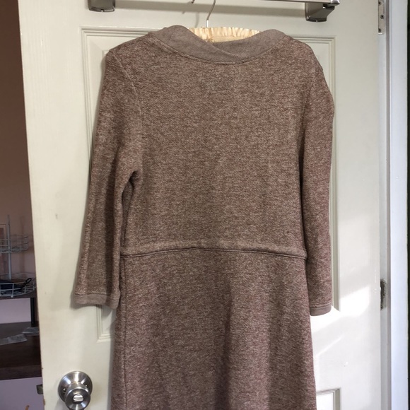 Anthropologie Saturday Sunday Taupe Tan Sweatshirt Dress - Picture 10 of 12